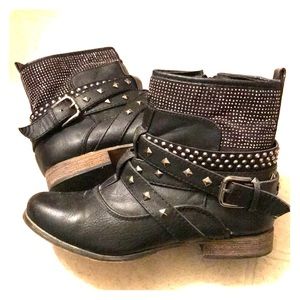 Size 7 studded ankle boots